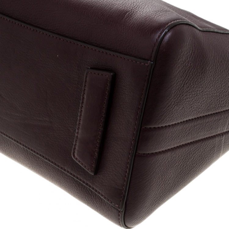 Pre Owned Givenchy Burgundy Leather Small Antigona Satchel