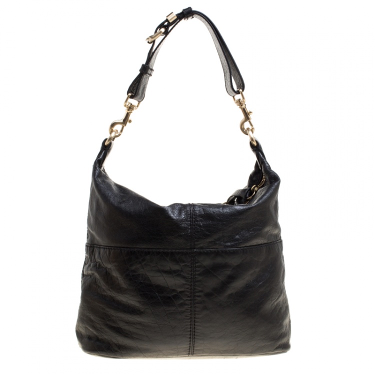 مملوكة مسبقًا Givenchy Black Leather Hobo