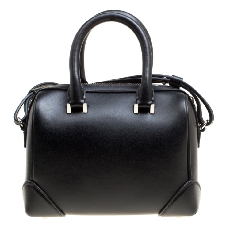 Pre Owned Givenchy Black Leather Lucrezia Star Bowler Bag