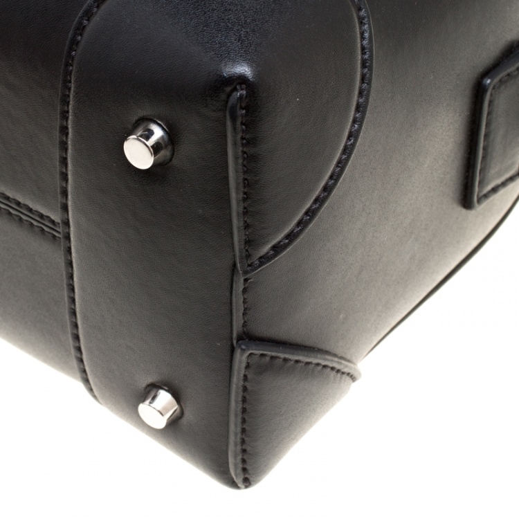 Pre Owned Givenchy Black Leather Lucrezia Star Bowler Bag