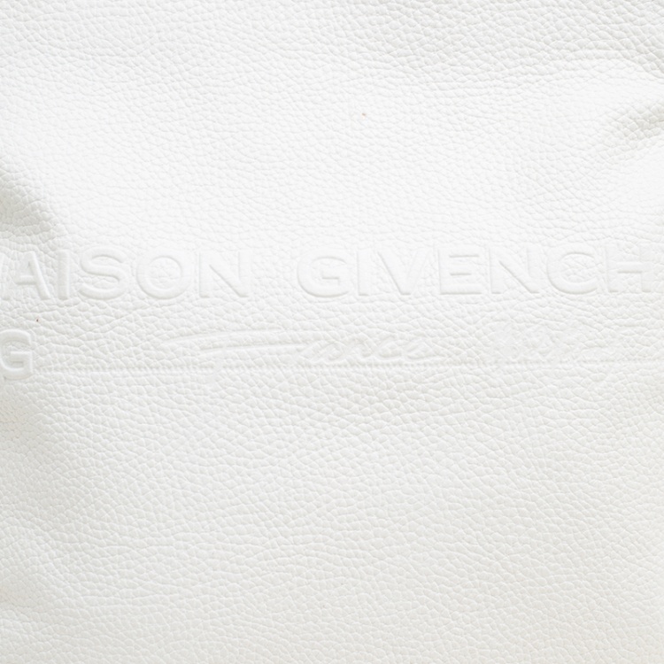 Pre Owned Givenchy White Leather Chain Tote