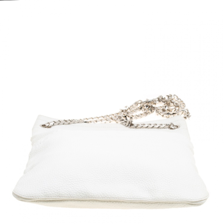 Pre Owned Givenchy White Leather Chain Tote