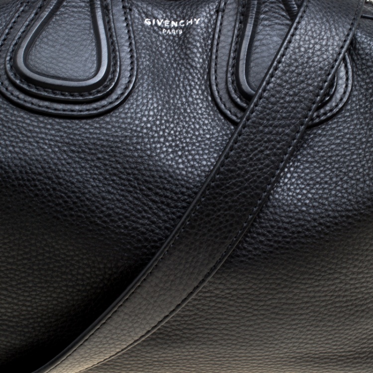 Pre Owned Givenchy Black Leather Small Nightingale Top Handle Bag