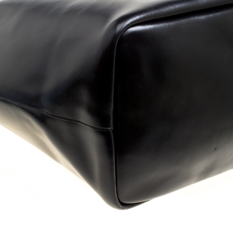 Pre Owned Givenchy Black Glazed Leather Large Antigona Shopping Tote