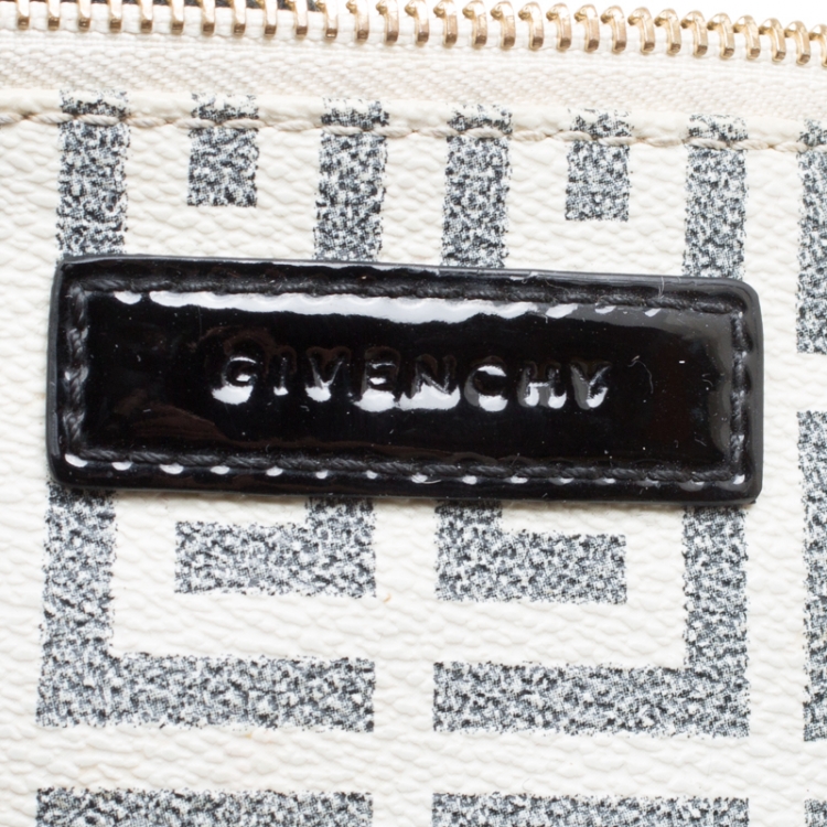 Pre Owned Givenchy Grey Signature Coated Canvas Hobo