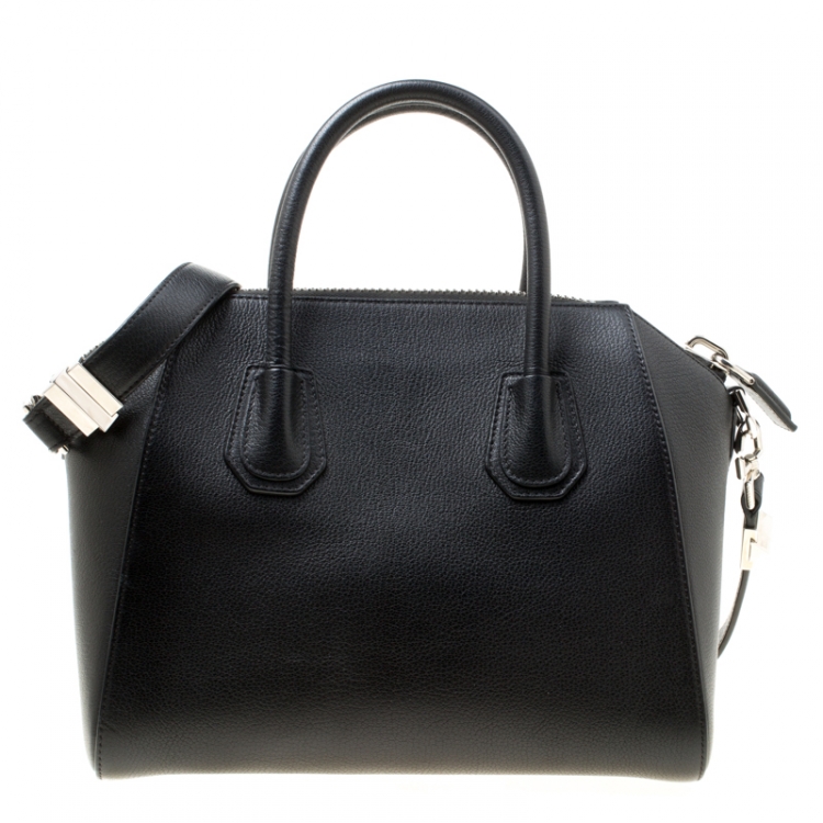 Pre Owned Givenchy Black Leather Small Antigona Satchel