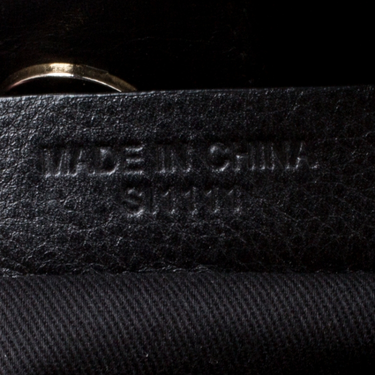 Pre Owned Givenchy Black Crackled Leather Top Handle Bag
