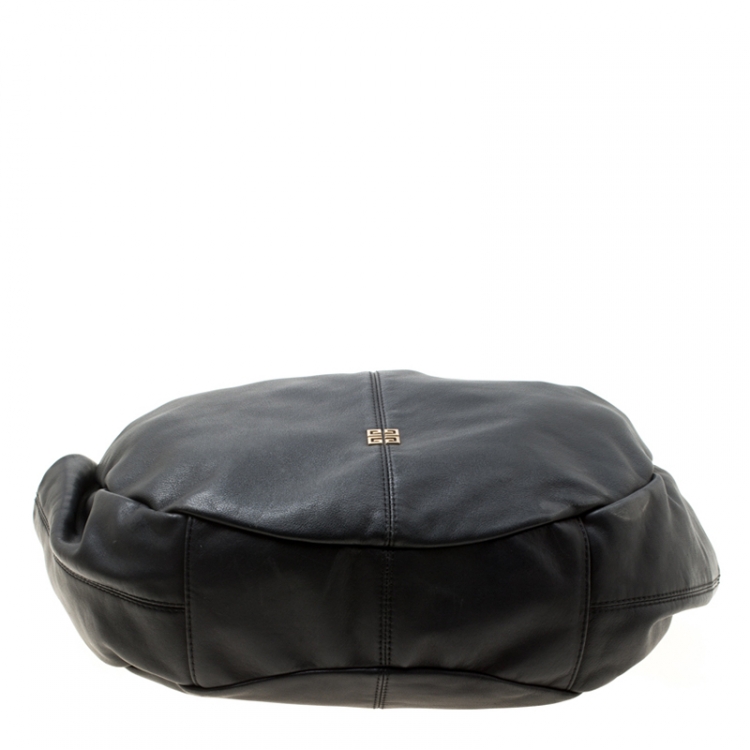 Pre Owned Givenchy Black Leather Hobo