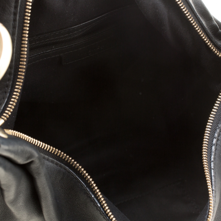 Pre Owned Givenchy Black Leather Hobo