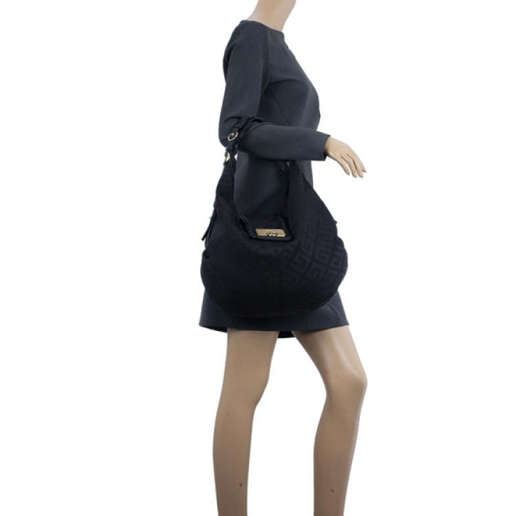 Pre Owned Givenchy Monogram Canvas Logo Hobo