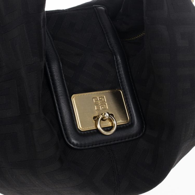 Pre Owned Givenchy Monogram Canvas Logo Hobo