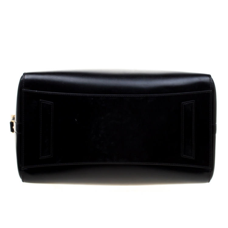 Pre Owned Givenchy Black Leather Antigona Top Handle Bag