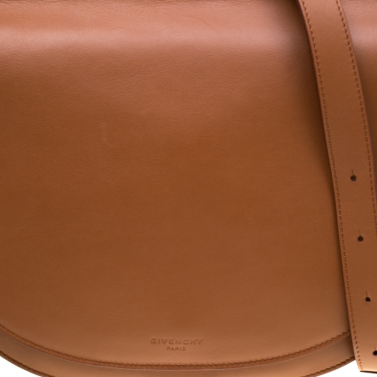 مملوكة مسبقًا Givenchy Brown Leather Mini Infinity Saddle Bag