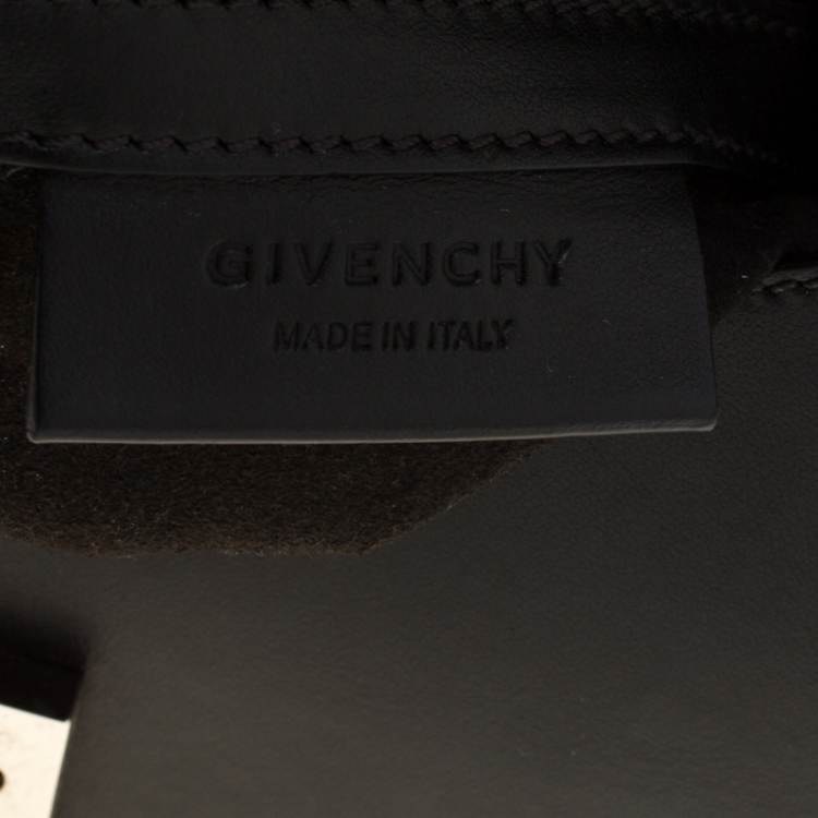 Pre Owned Givenchy Black Leather Mini Pandora Box Crossbody Bag