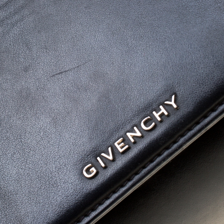 Pre Owned Givenchy Black Leather Mini Pandora Box Crossbody Bag