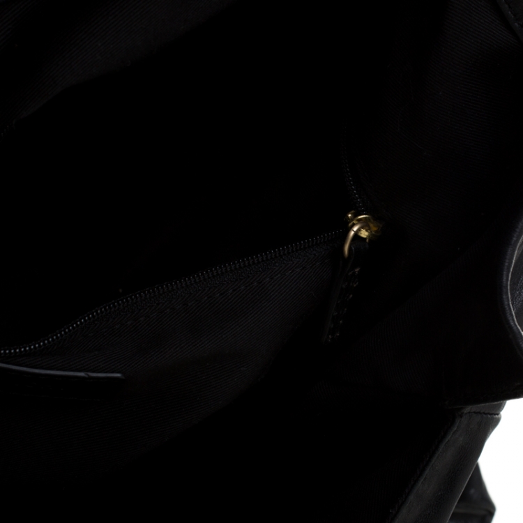 Pre Owned Givenchy Black/Cream Leather Satchel