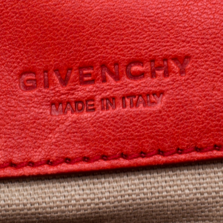 Pre Owned Givenchy Red Leather Small Obsedia Crossbody Bag