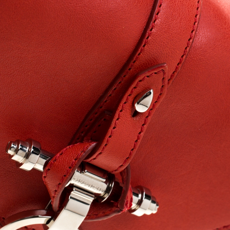 Pre Owned Givenchy Red Leather Small Obsedia Crossbody Bag