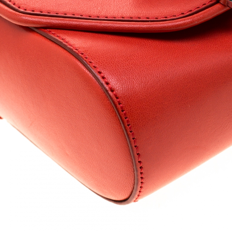 Pre Owned Givenchy Red Leather Small Obsedia Crossbody Bag
