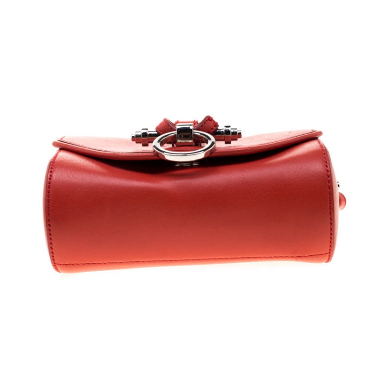 Pre Owned Givenchy Red Leather Small Obsedia Crossbody Bag