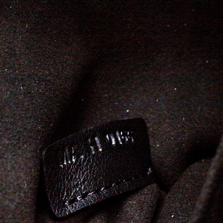 Pre Owned Givenchy Black/Red Leather Shark Tooth Shoulder Bag