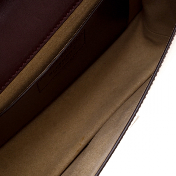 Pre Owned Givenchy Burgundy Leather Small Infinity Shoulder Bag