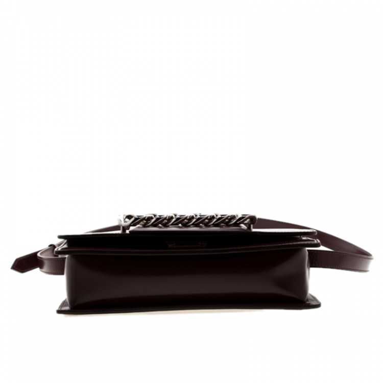 Pre Owned Givenchy Burgundy Leather Small Infinity Shoulder Bag