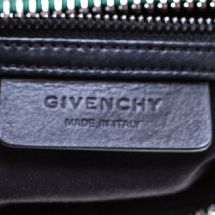 Pre Owned Givenchy Green Leather Small Antigona Satchel