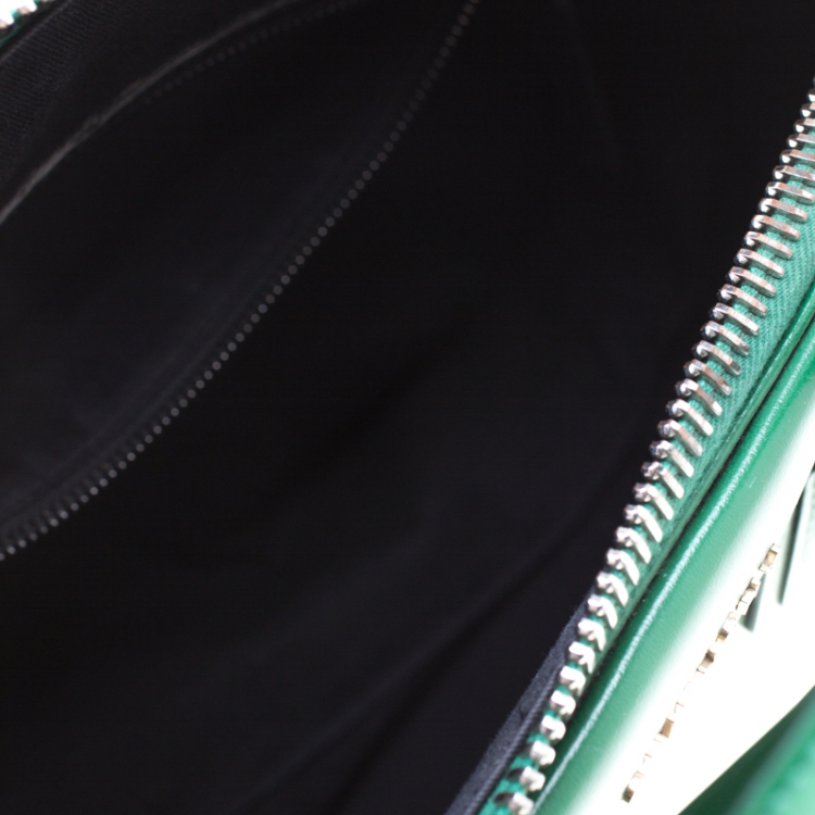 Pre Owned Givenchy Green Leather Small Antigona Satchel