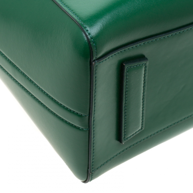 Pre Owned Givenchy Green Leather Small Antigona Satchel