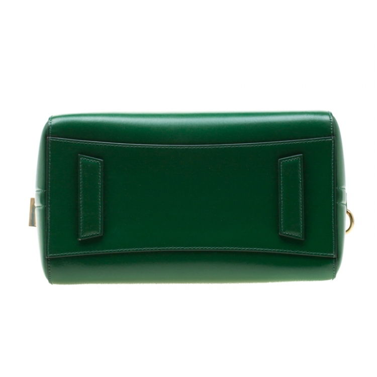 Pre Owned Givenchy Green Leather Small Antigona Satchel