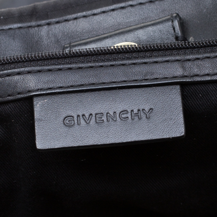 Pre Owned Givenchy Black Monogram Canvas and Leather Satchel