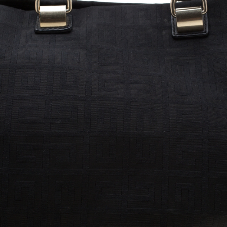 Pre Owned Givenchy Black Monogram Canvas and Leather Satchel