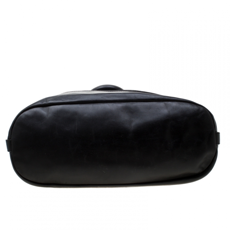 Pre Owned Givenchy Black Monogram Canvas and Leather Satchel