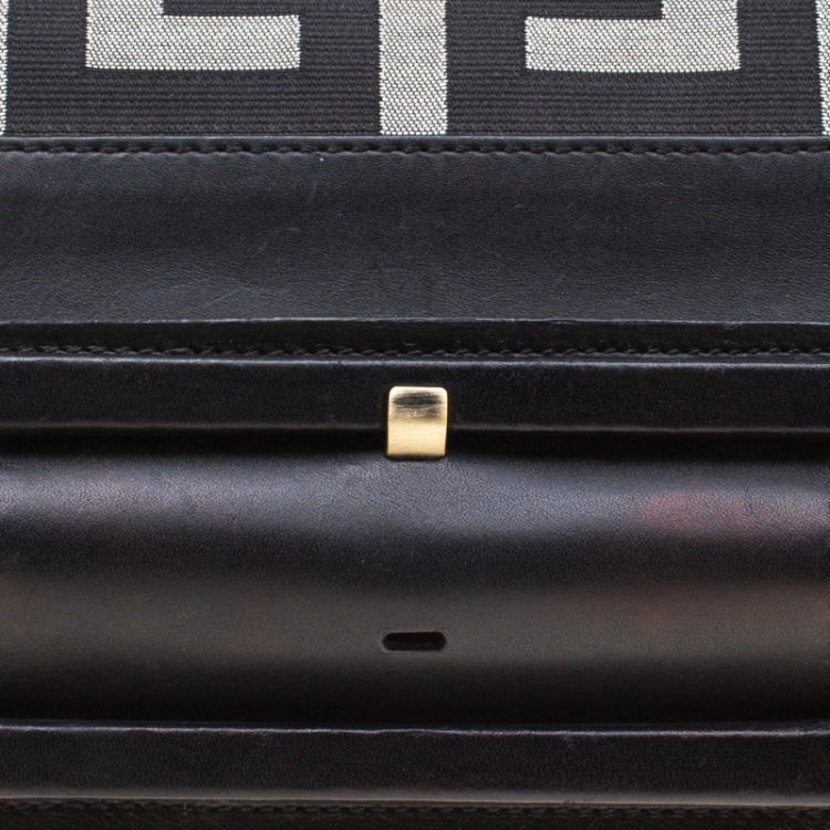 Pre Owned Givenchy Black Canvas and Leather Shoulder Bag