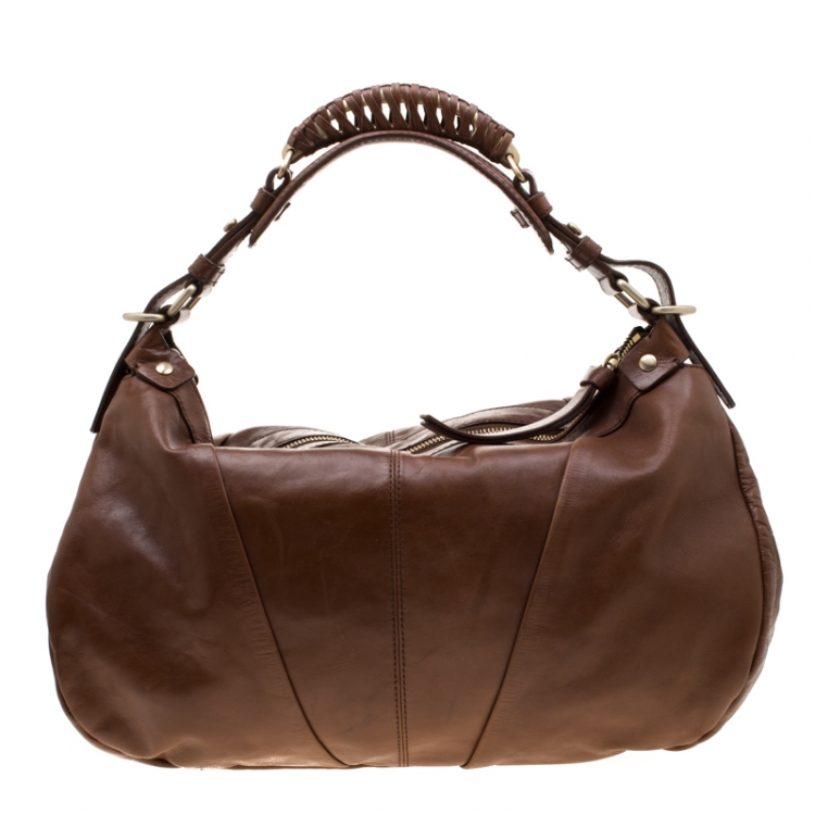 Pre Owned Givenchy Brown Leather Hobo