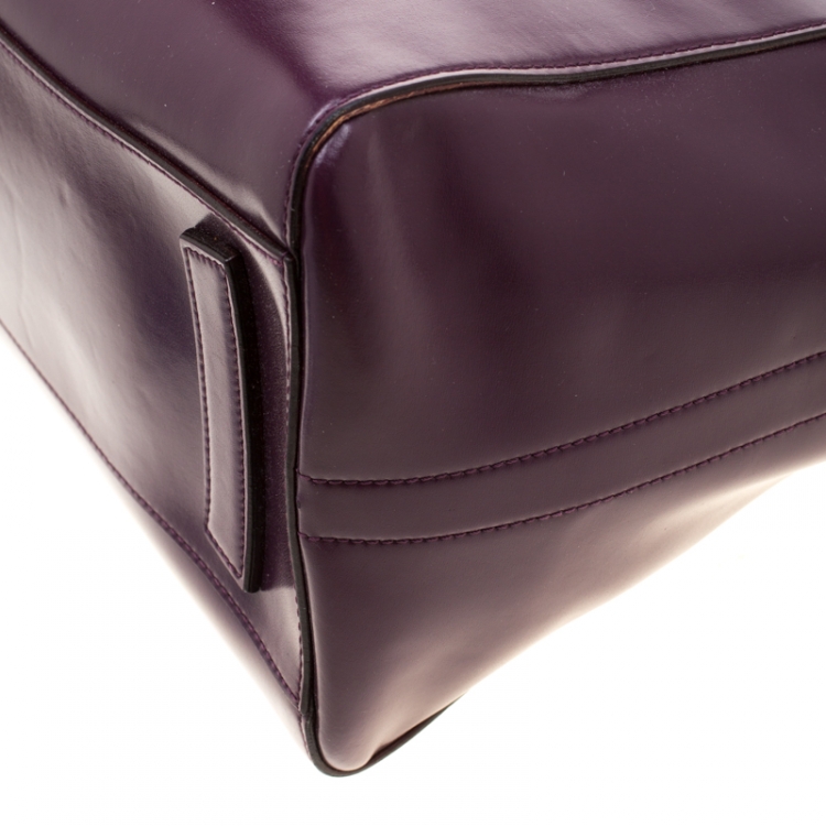 Pre Owned Givenchy Purple Leather Antigona Satchel