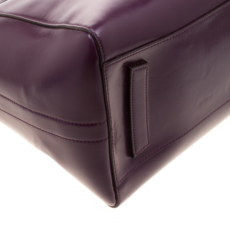 Pre Owned Givenchy Purple Leather Antigona Satchel