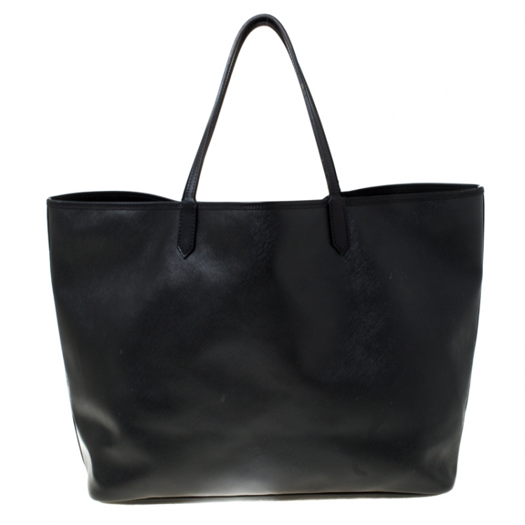 Pre Owned Givenchy Black Rottweiler Print Coated Canvas Medium Antigona Tote