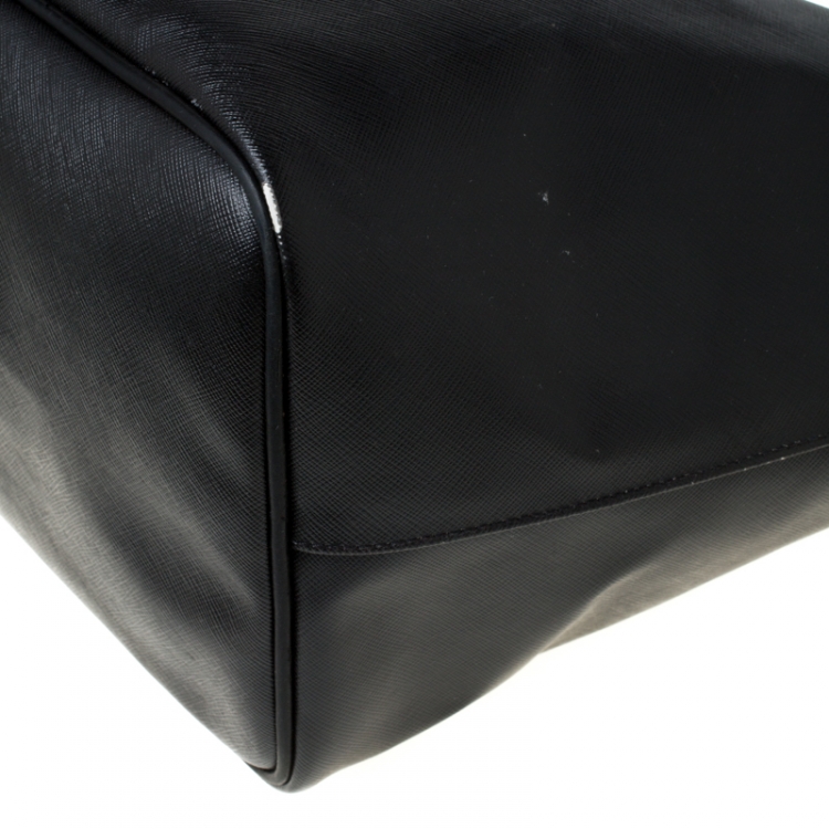Pre Owned Givenchy Black Rottweiler Print Coated Canvas Medium Antigona Tote