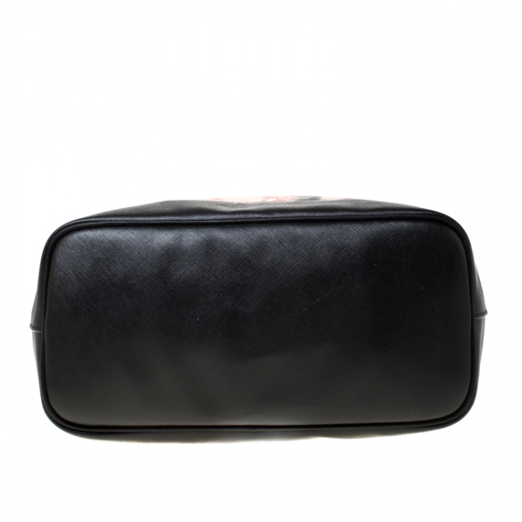 Pre Owned Givenchy Black Coated Canvas and Leather Rottweiler Antigona Tote  