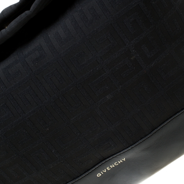 مملوكة مسبقًا Givenchy Black Monogram Canvas and Leather Hobo