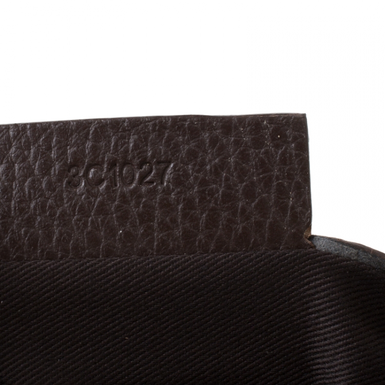 Pre Owned Givenchy Brown Leather Medium Antigona Envelope Clutch