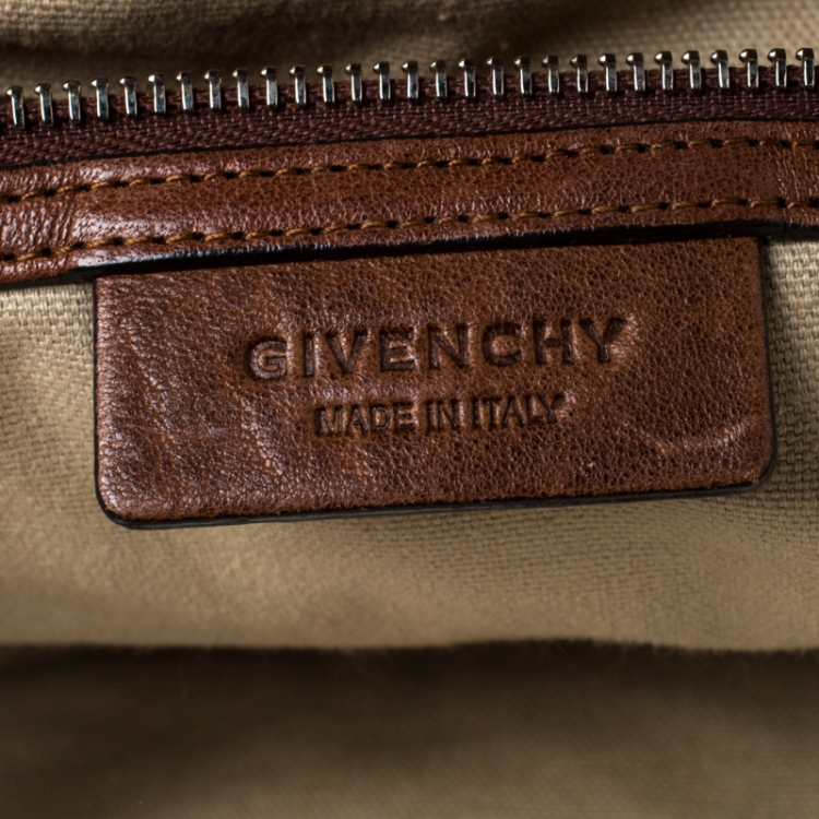 Pre Owned Givenchy Brown Leather Nightingale Satchel