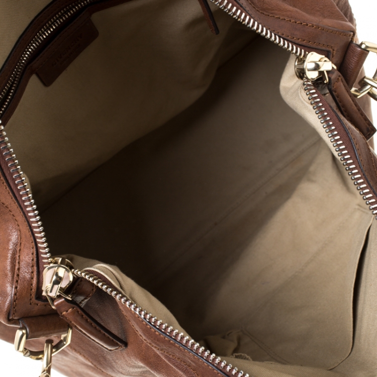 Pre Owned Givenchy Brown Leather Nightingale Satchel