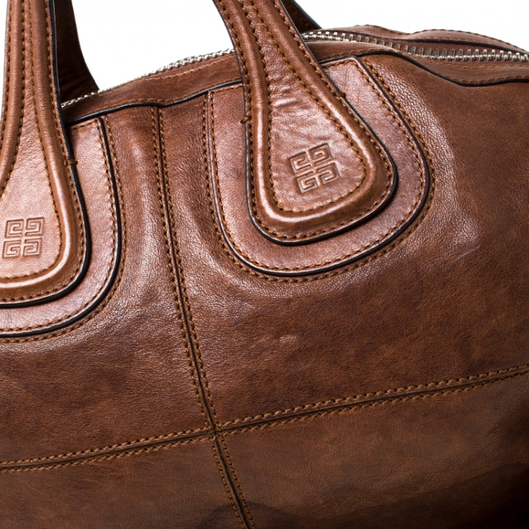 Pre Owned Givenchy Brown Leather Nightingale Satchel