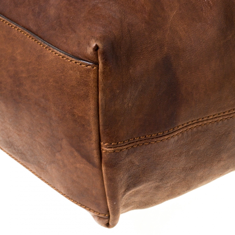 Pre Owned Givenchy Brown Leather Nightingale Satchel
