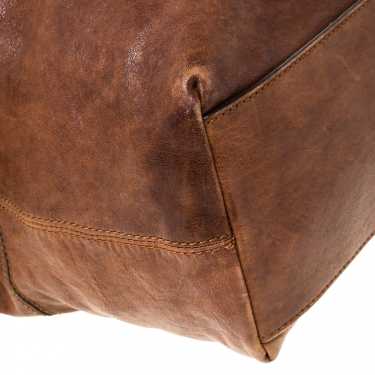 Pre Owned Givenchy Brown Leather Nightingale Satchel