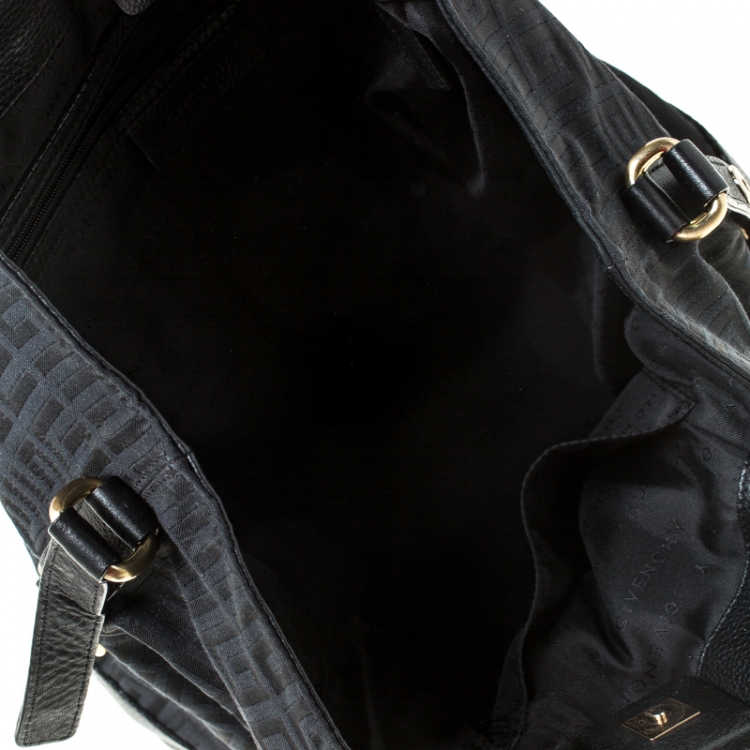 Pre Owned Givenchy Black Monogram Canvas and Leather Tote