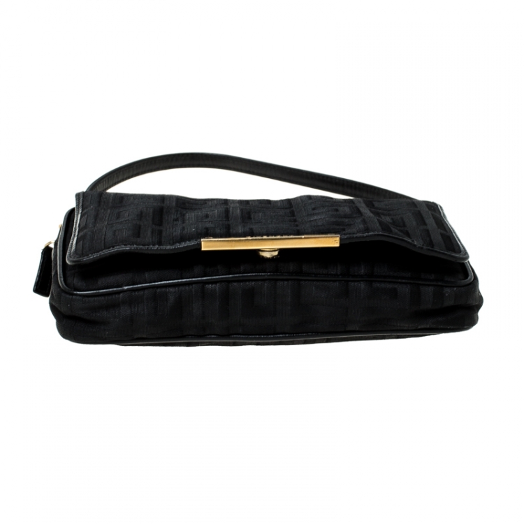 Pre Owned Givenchy Monogram Canvas Flap Clutch Bag